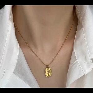 18k Gold Plated Rose Necklace